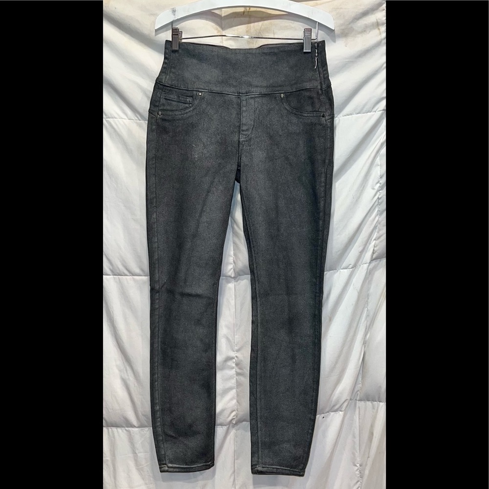 Spanx Silver/Grey Pewter Wax Skinny Jeans